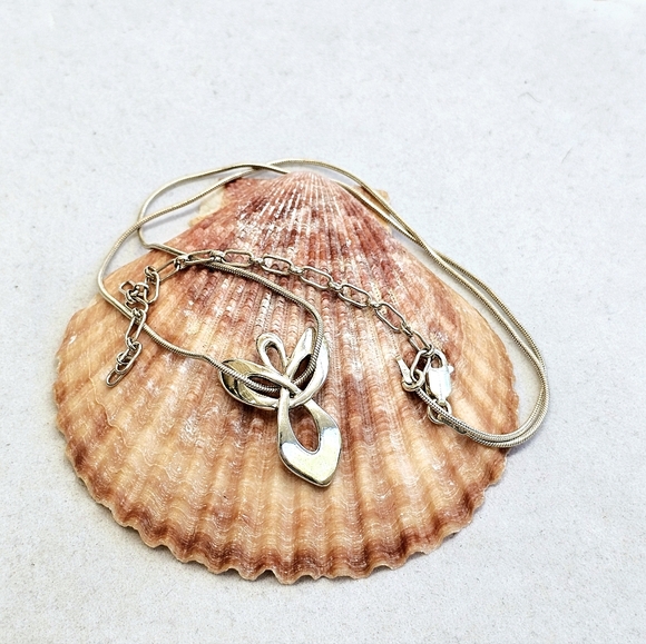 Carolyn Pollack Relios Angel Necklace 925 ITALY Sterling Silver - Picture 3 of 14